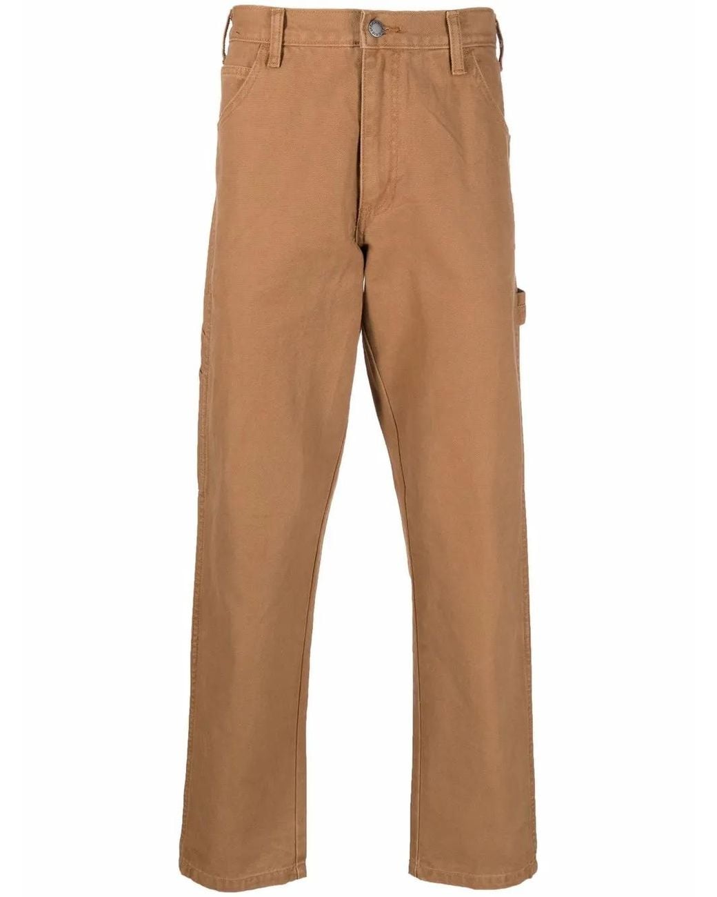 Dickies Brown Rear Logo-Patch Trousers for men