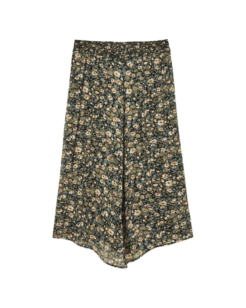 Ba&sh Green Klap Midirock Mit Blumenprint