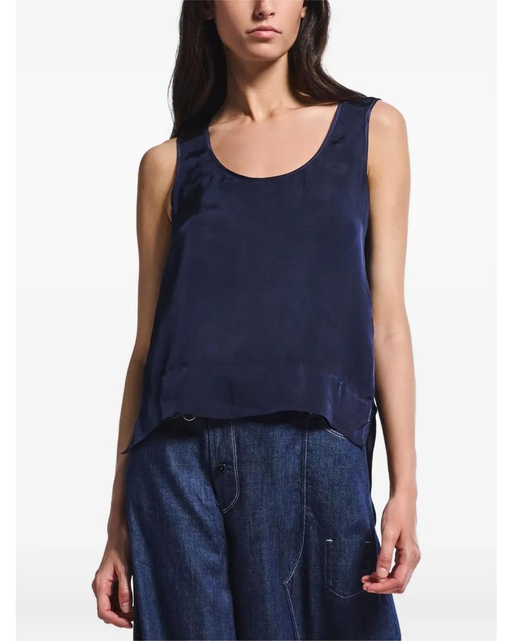High Blue Sleeveless Top