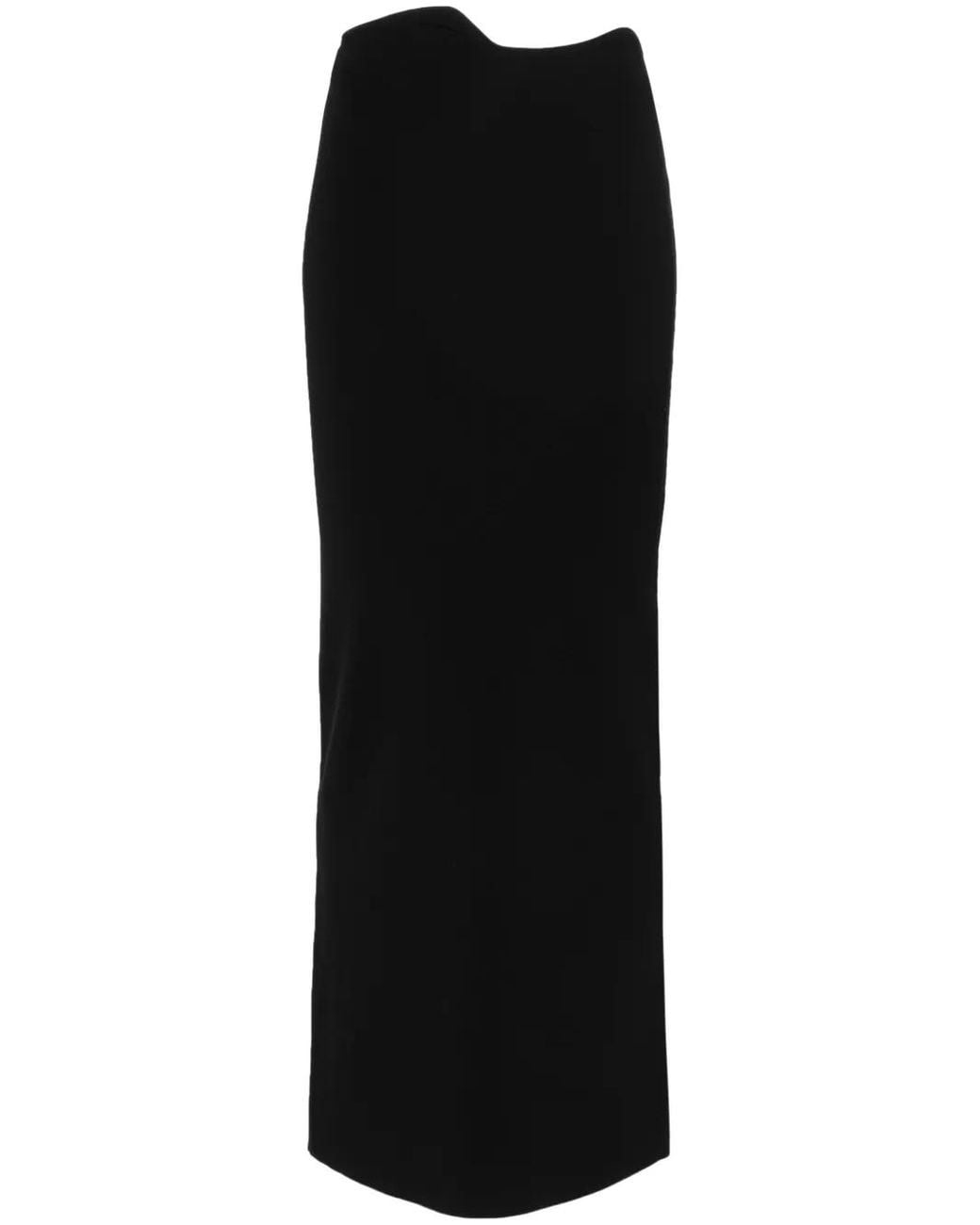 Christopher Esber Black Wave Maxi Skirt