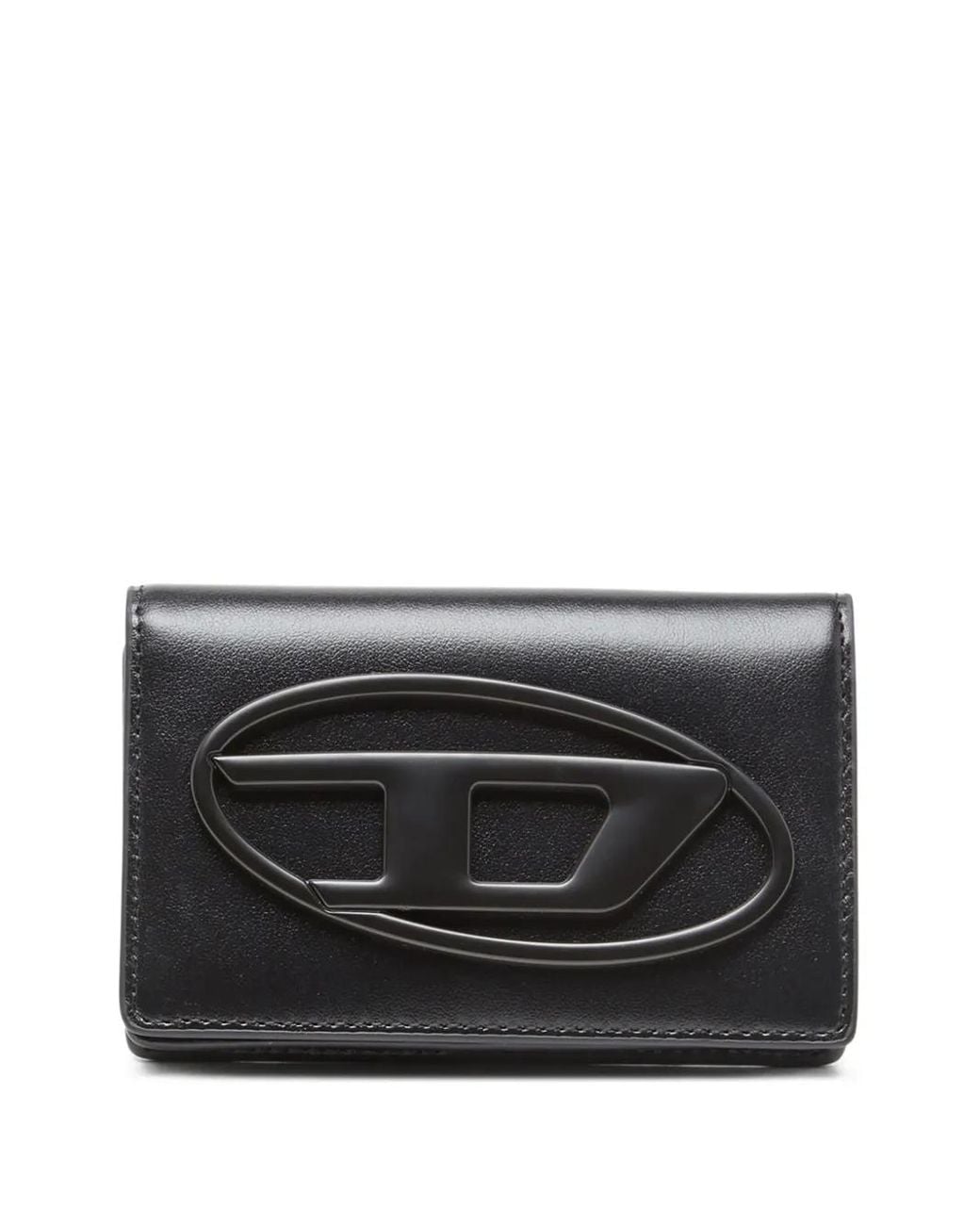 DIESEL Black Holi-D Oval-Logo Cardholder for men