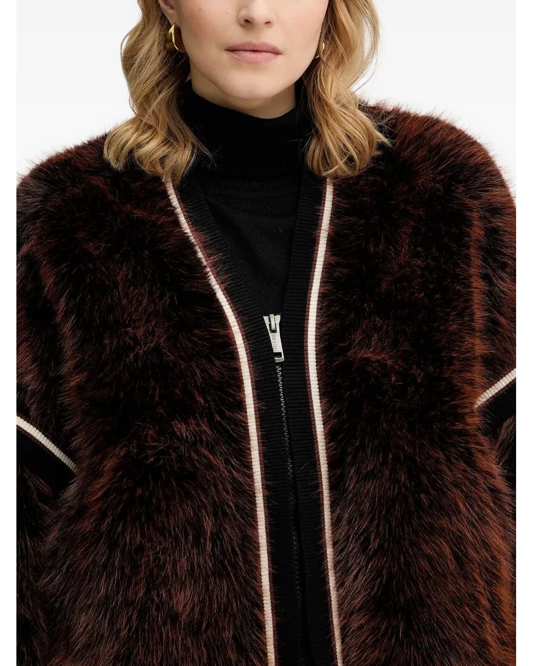 Guess Black Striped-Trim Jacket