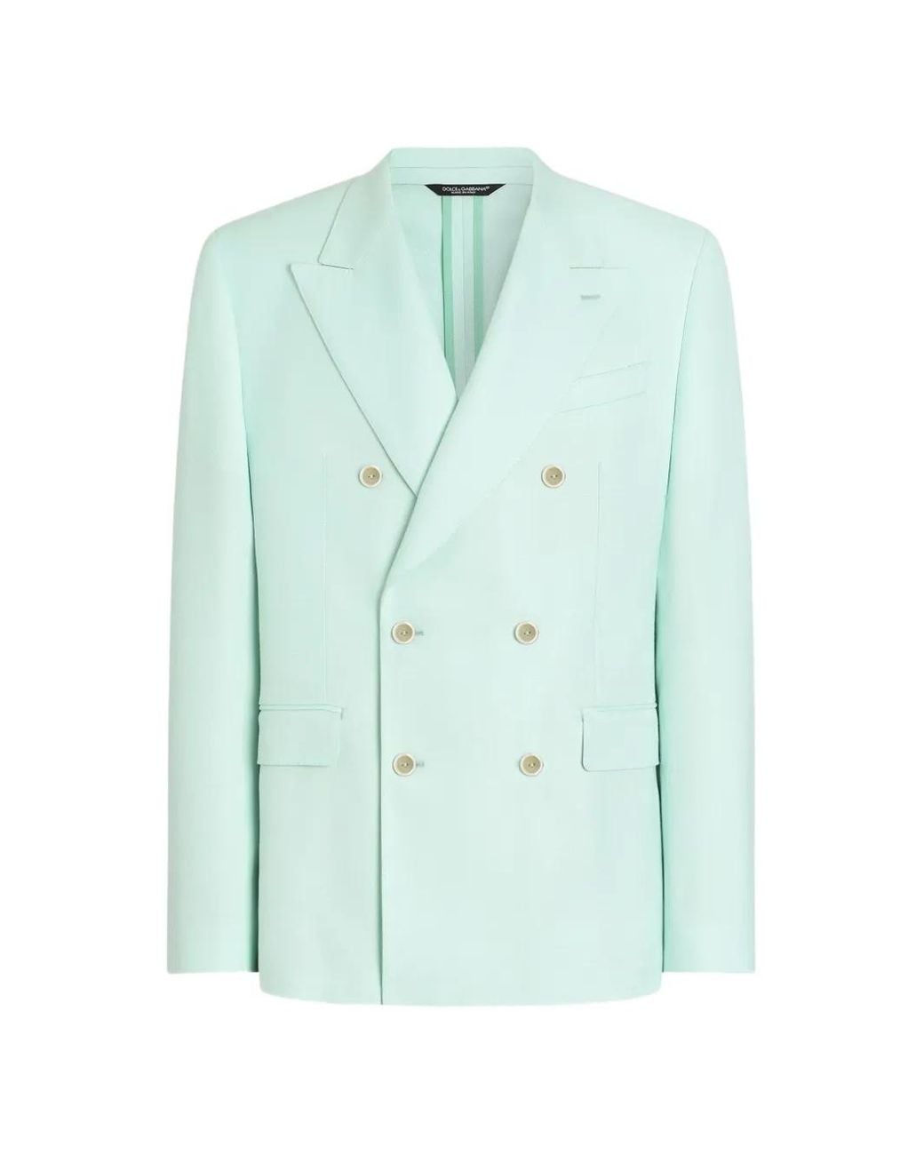 Dolce & Gabbana Green Sicilia Light Double-Breasted Viscose Jacket for men