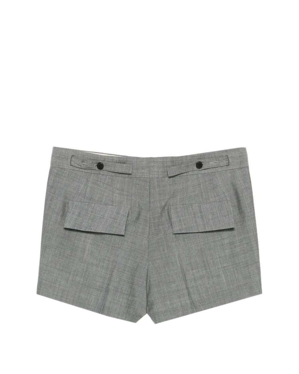 SAPIO Gray Slub-Texture Shorts