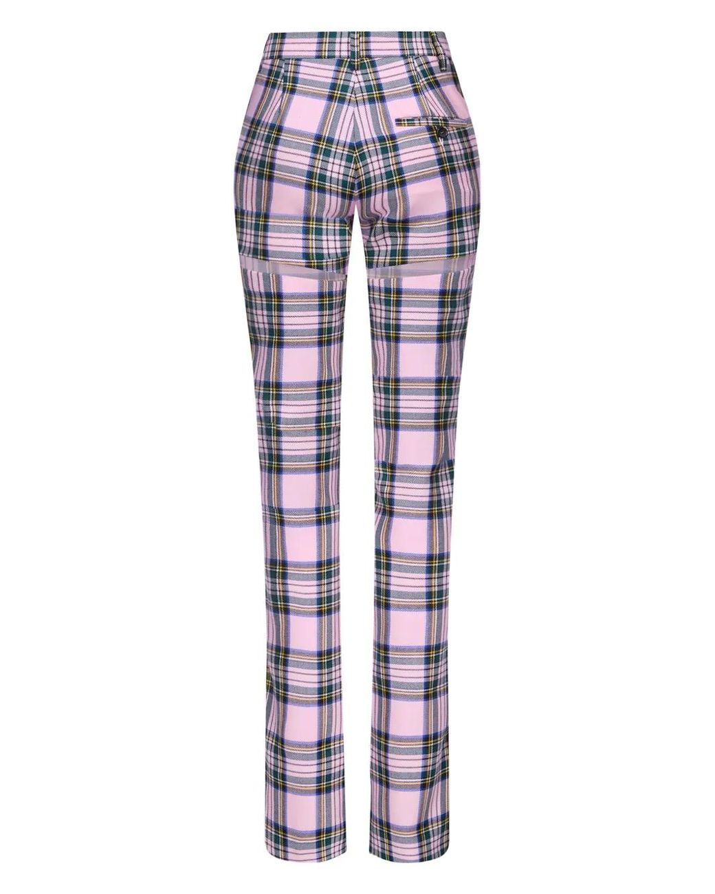 Area Blue Checked Trousers