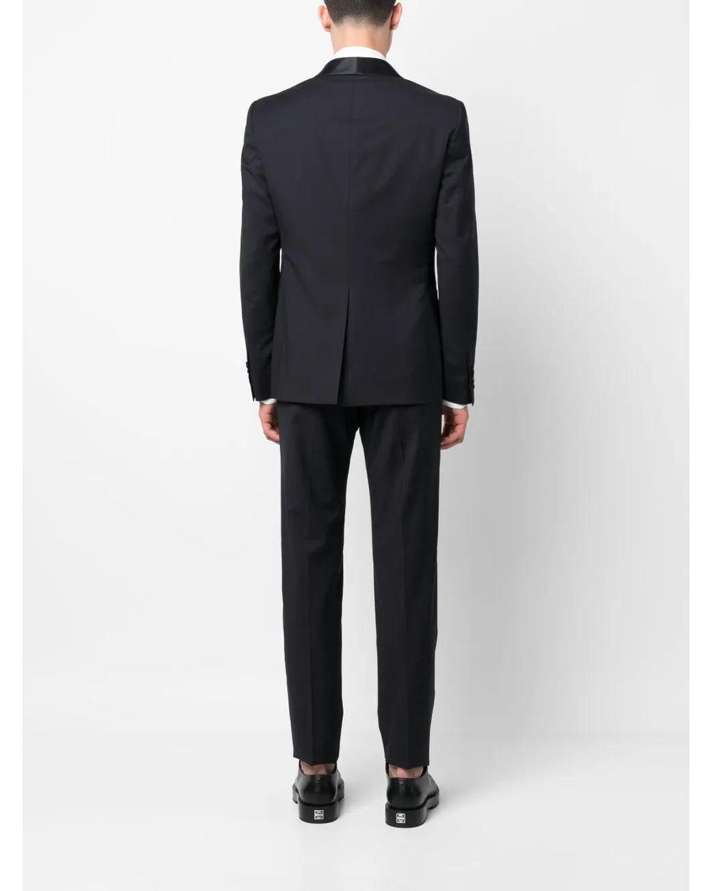 Tagliatore Black Wool Tuxedo Suit (Set Of Three) for men