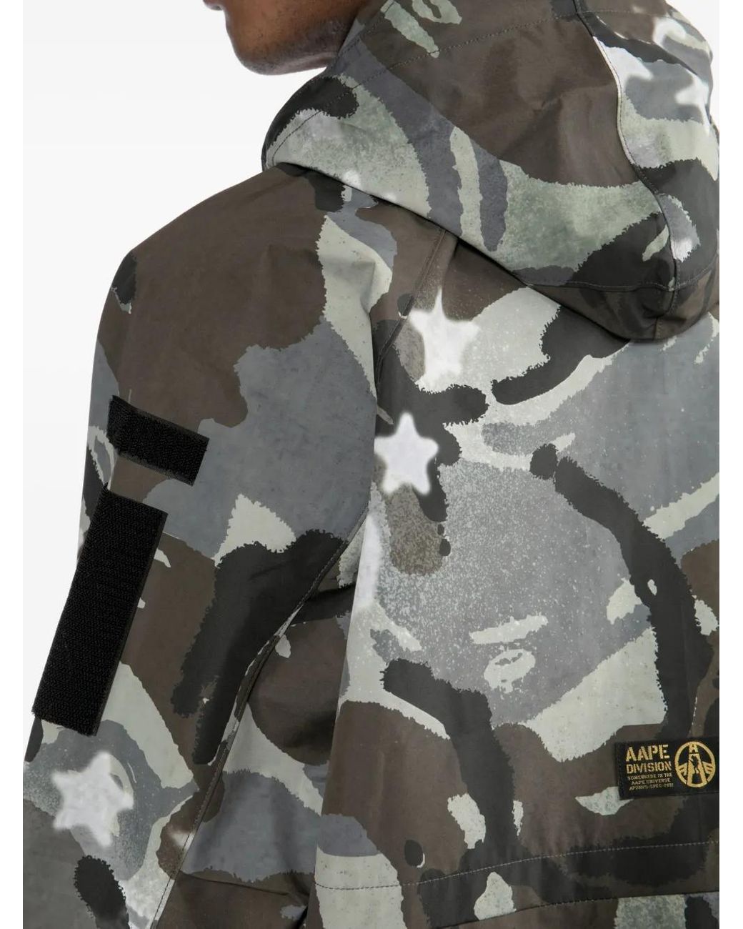 Aape By A Bathing Ape Gray Logo-Patched Jacket for men