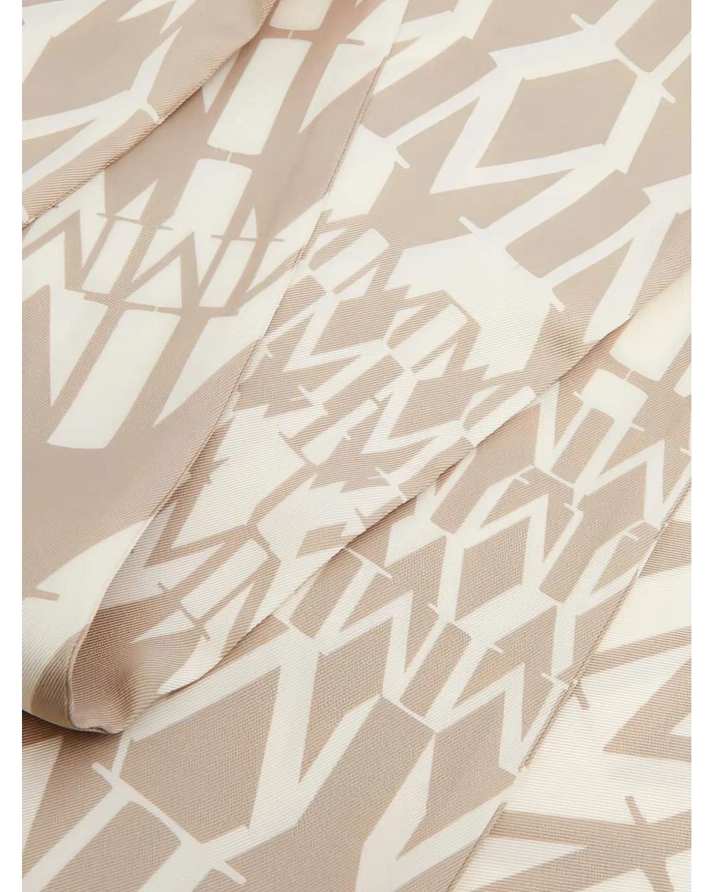 Guess White Geometric-Print Scarf