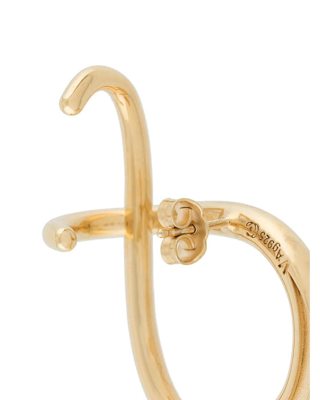 Charlotte Chesnais White Criss Cross Earring