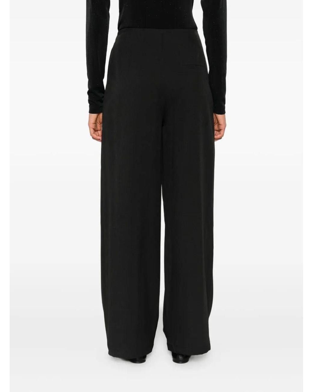 ELEH Black Button-Embellishment Trousers