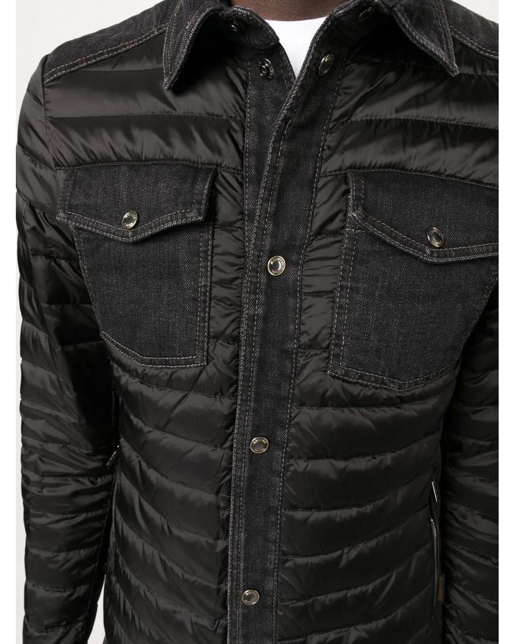 Moorer Black Mougi Quilted Down Jacket for men
