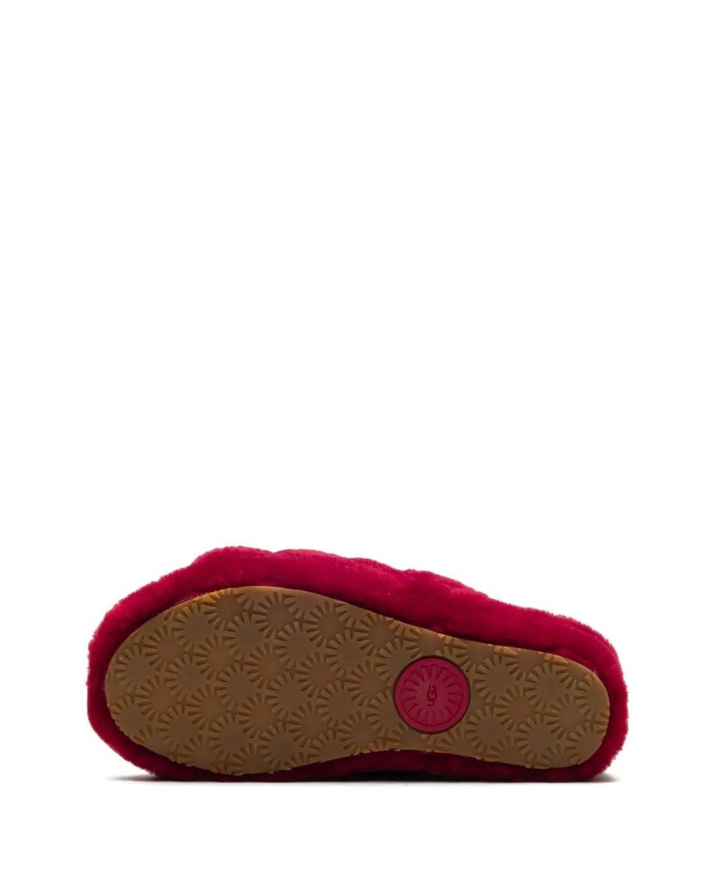 Ugg Red Fluff Yeah Slipper