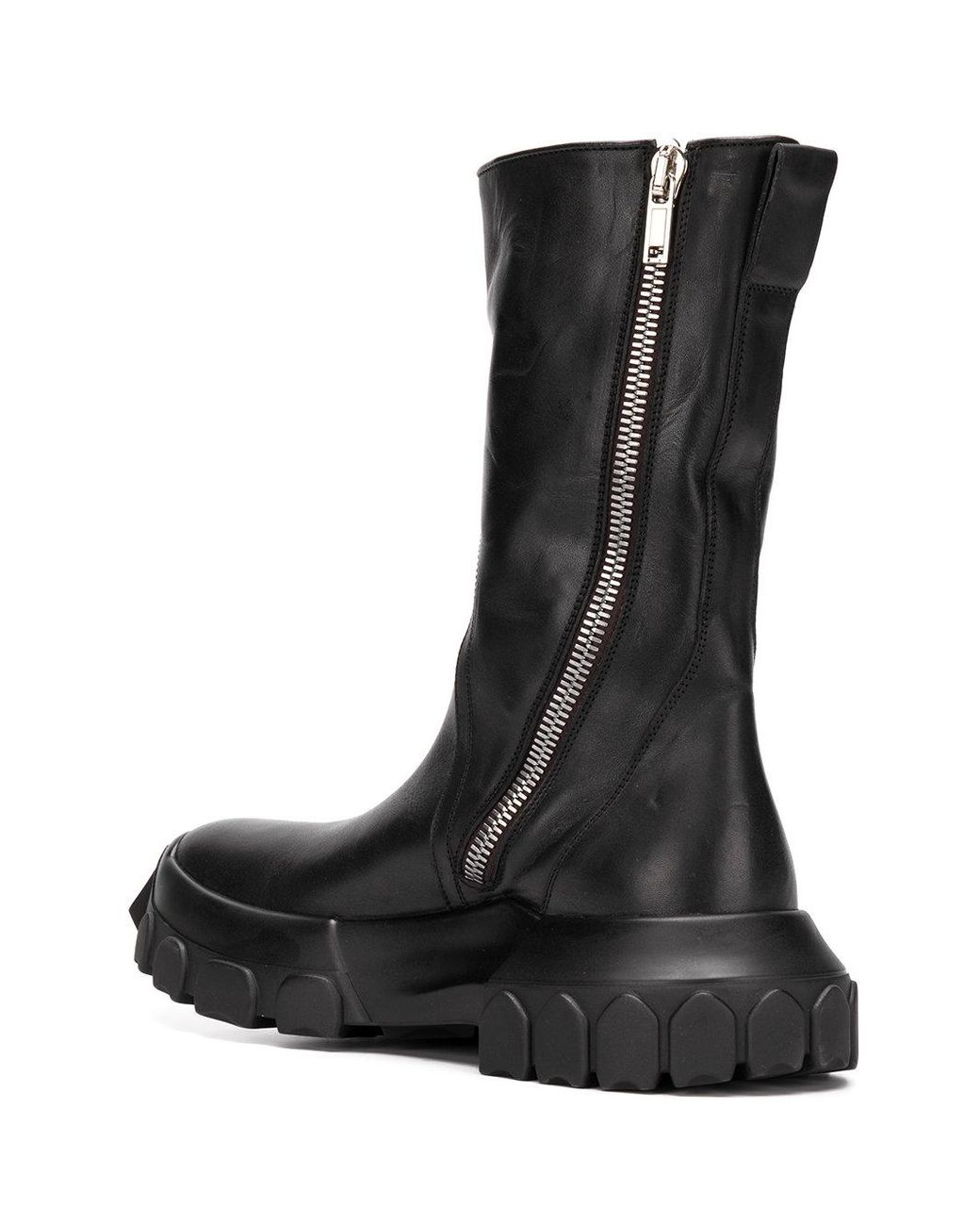 Rick Owens Tractor Zipped Boots in Black for Men | Lyst
