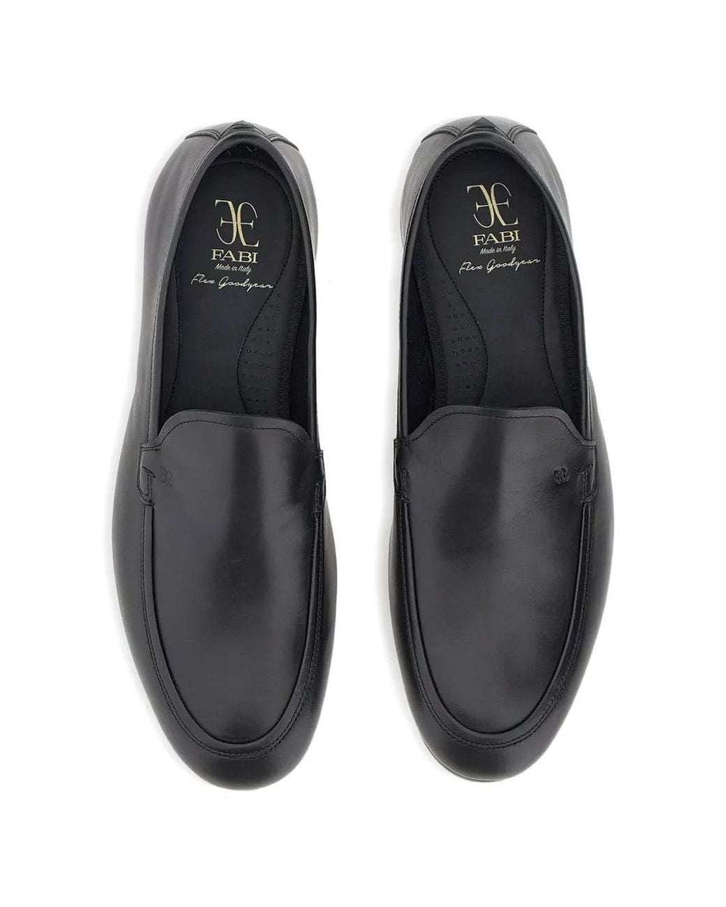 Fabi White Leather Flat Loafers for men