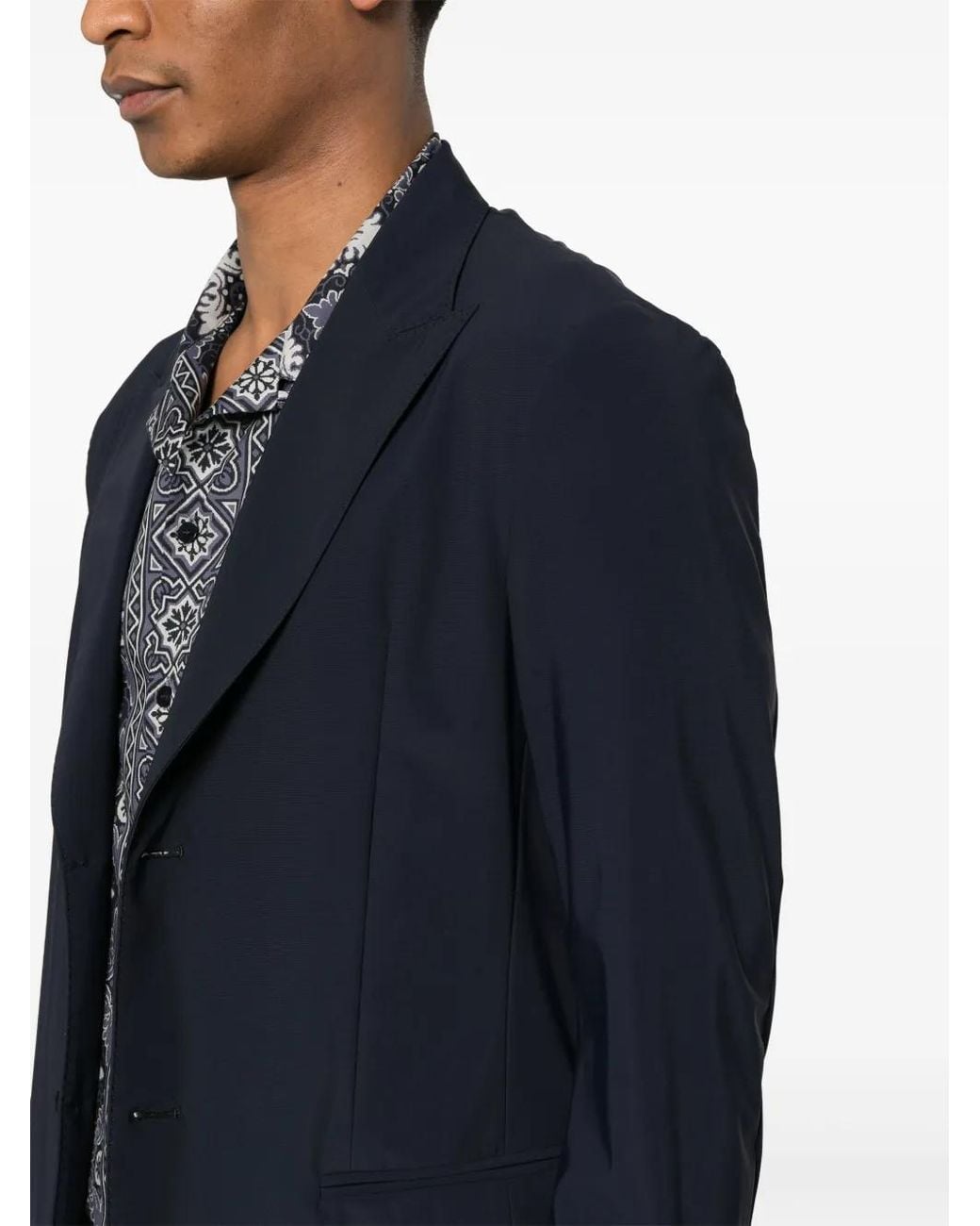 Eraldo Blue Single-Breasted Blazer for men
