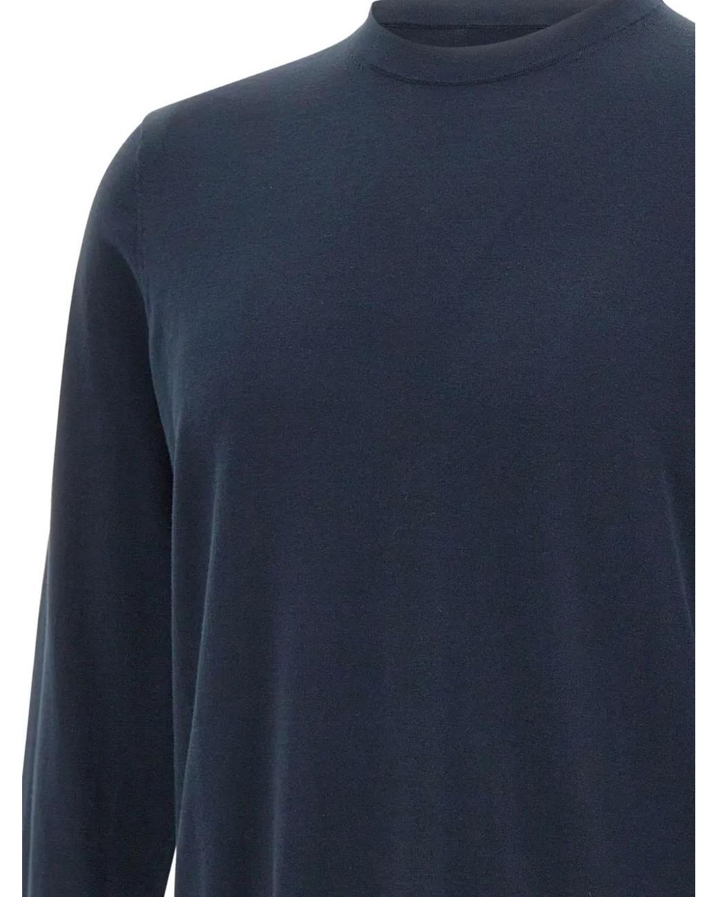 Diktat Geribbelde Sweater Met Ronde Hals in het Blue voor heren