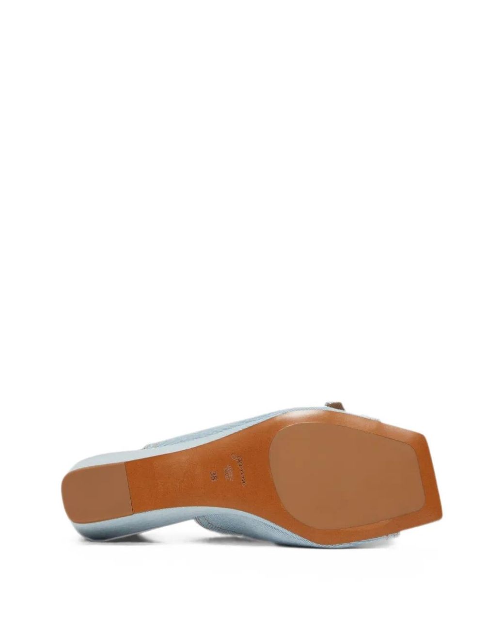 Ganni White Buckle-Detail Wedge Sandals