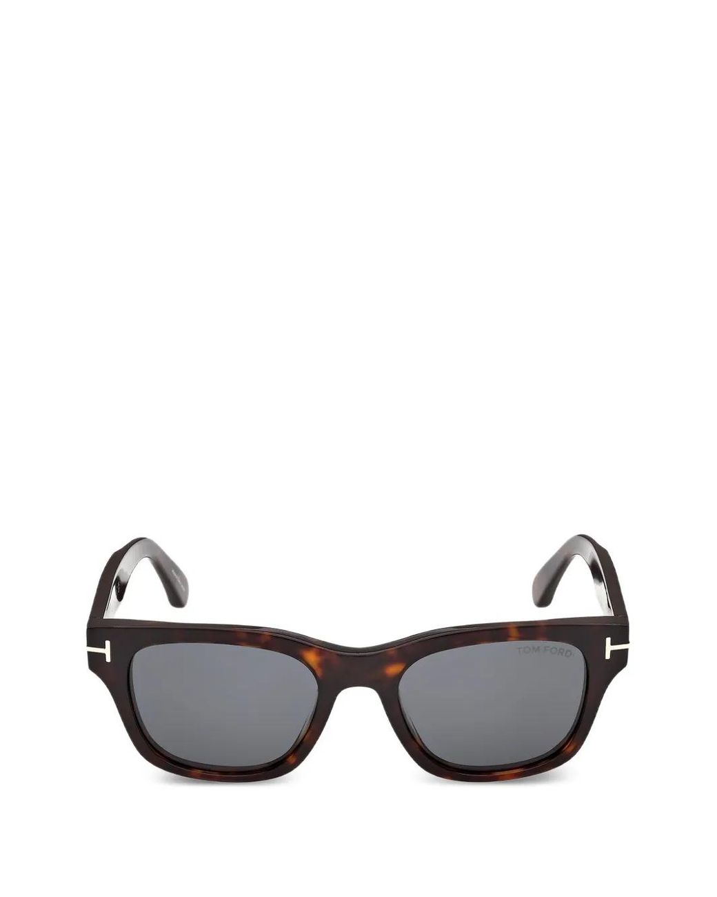 Tom Ford Black Tortoiseshell-Effect Rectangle-Frame Sunglasses