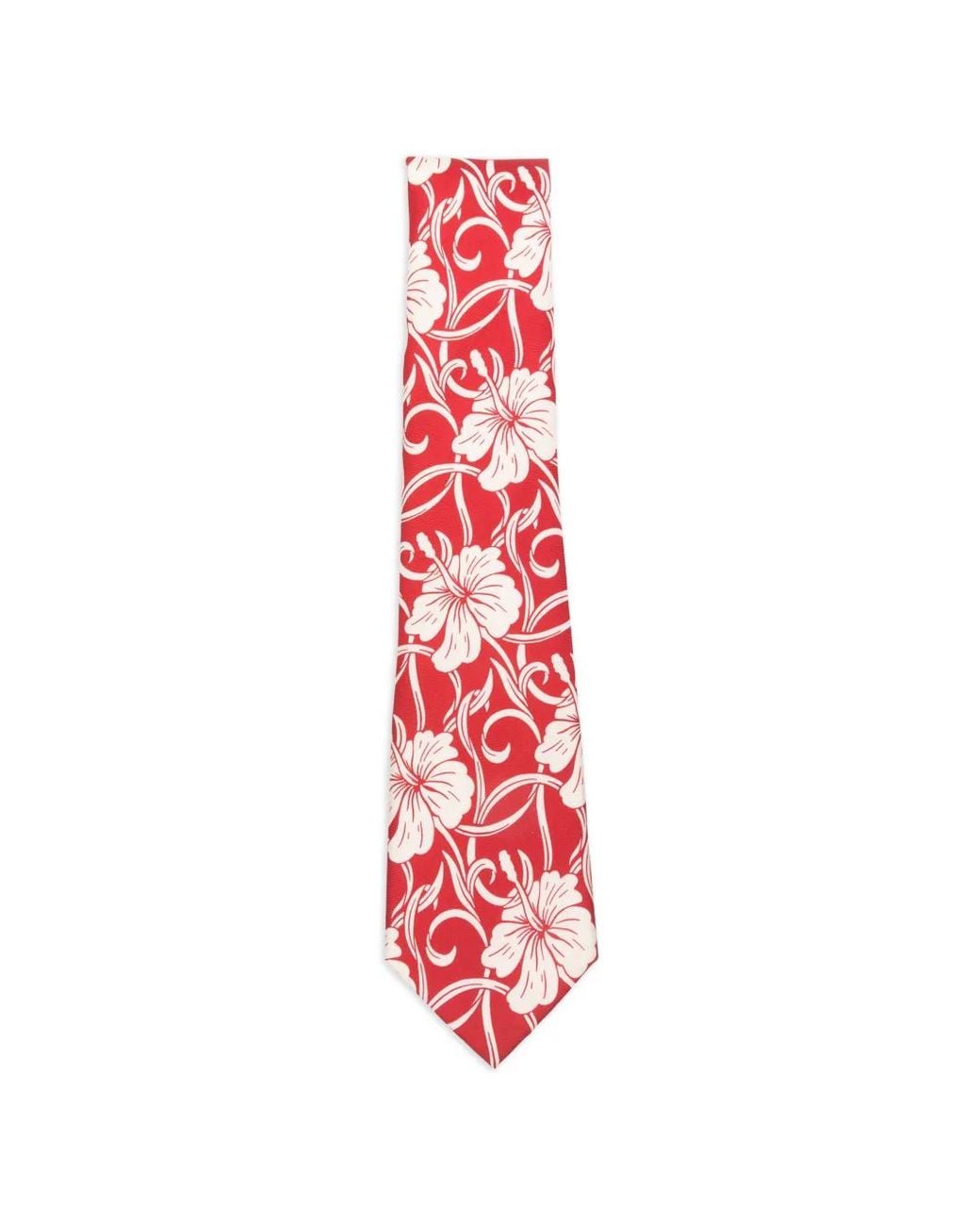 Drole de Monsieur White Cravate À Fleurs for men