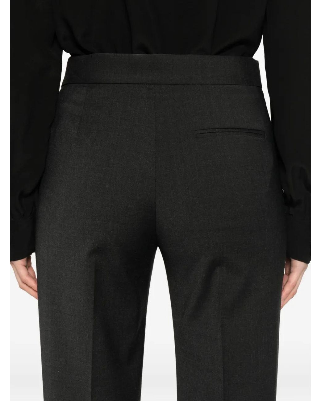 Alberta Ferretti Black Tailored Trousers With Zip Closure