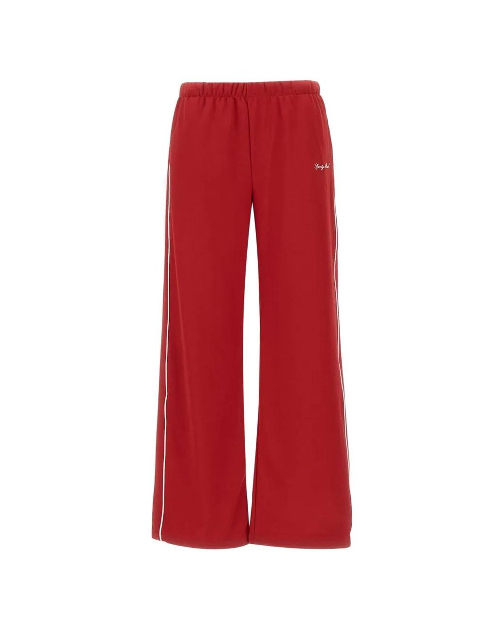 Sporty & Rich Logo-Embroidered Piped-Trim Track Pants