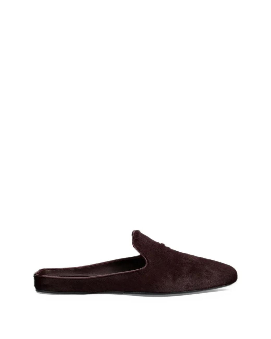 Max Mara White Haircalf And Nappa Leather Mules