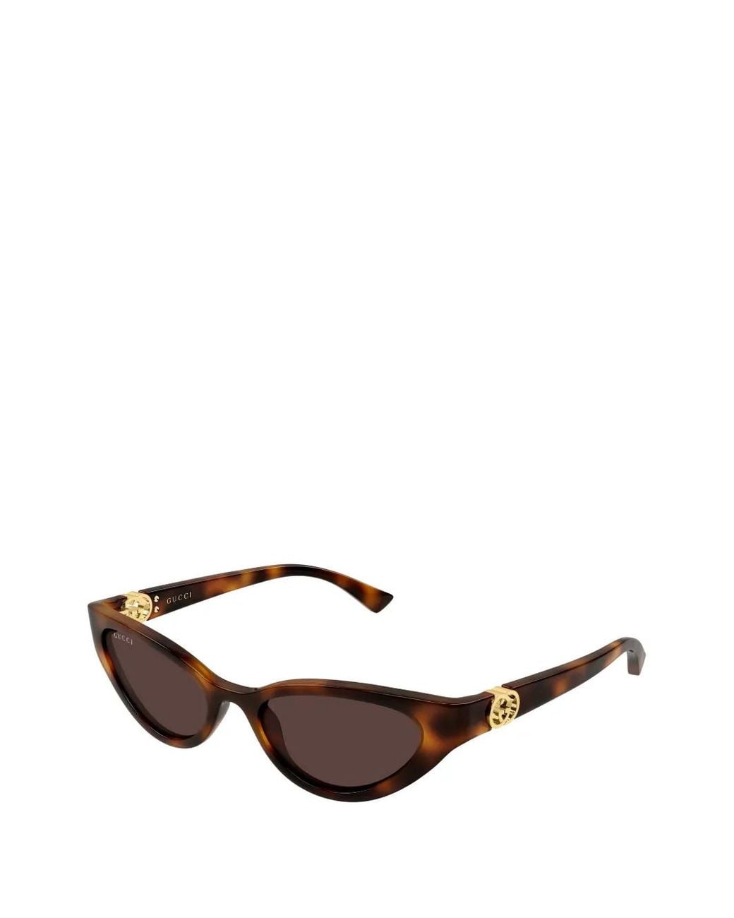 Gucci Brown Interlocking G Cat-Eye Sunglasses