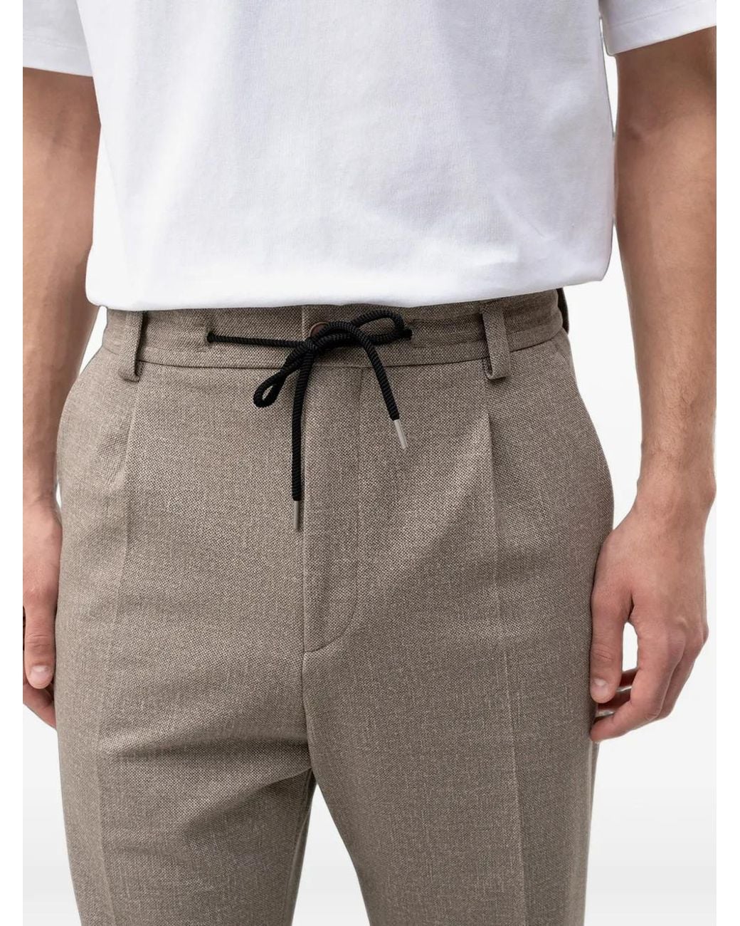 HUGO Gray Modern-Fit Trousers for men