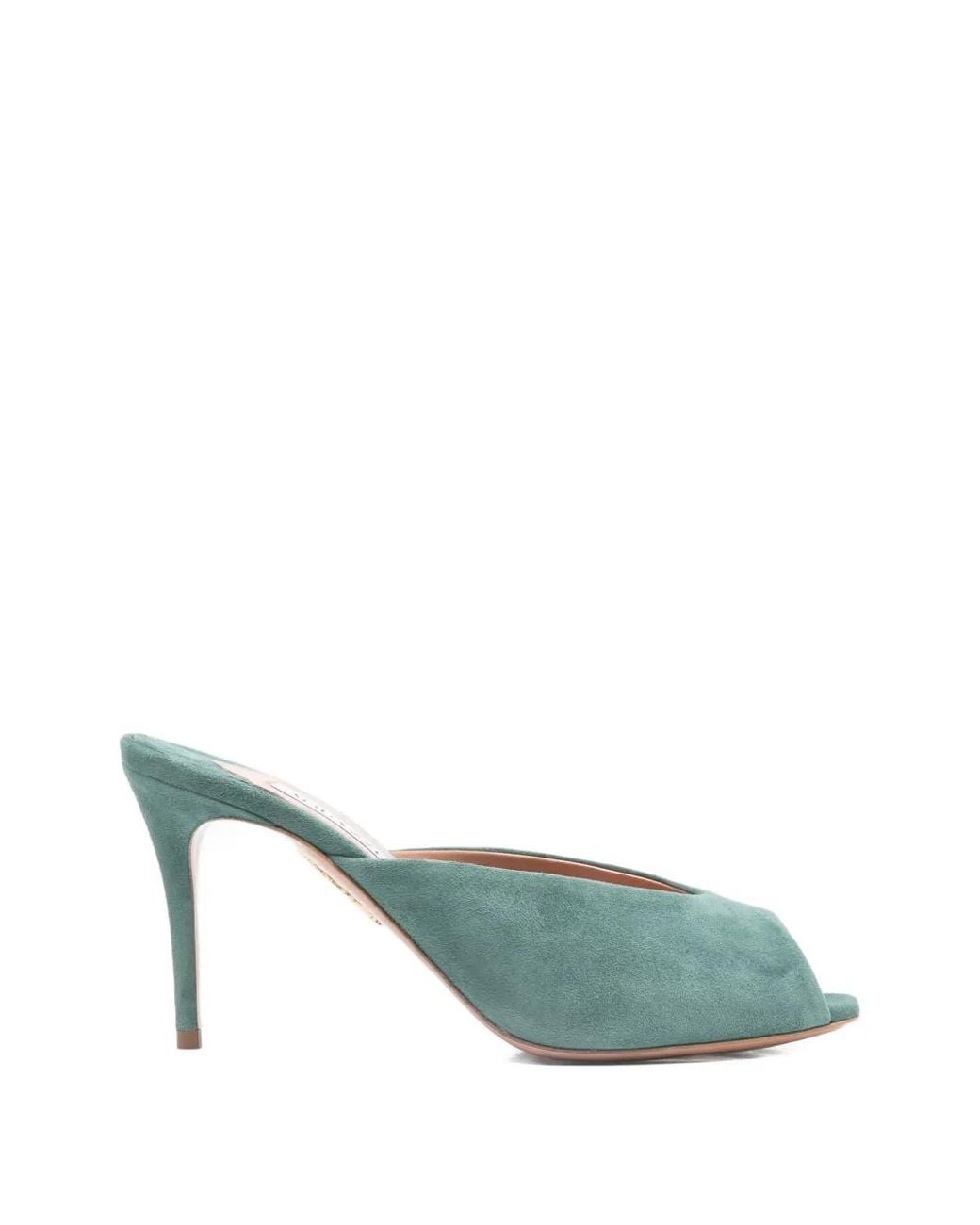 Aquazzura Green Secret Open-Toe Leather Sandals