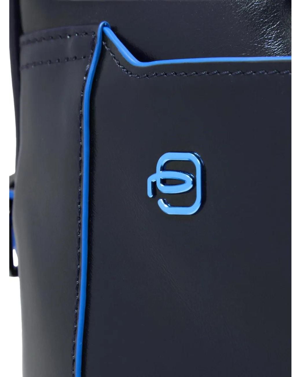 Piquadro Blue Leather Laptop Bag