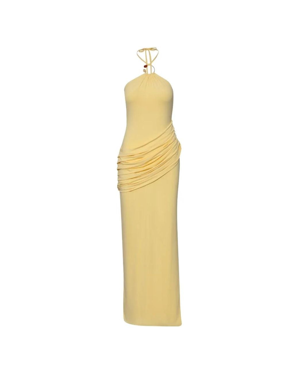 Baobab Metallic Clelia Resin-Embellished Draped Maxi Dress