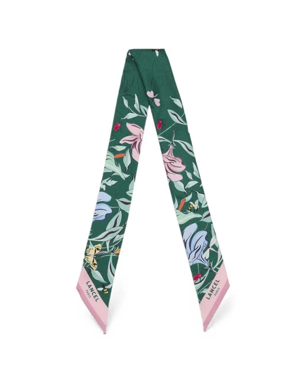 Lancel Blue Floral-Print Silk Headband