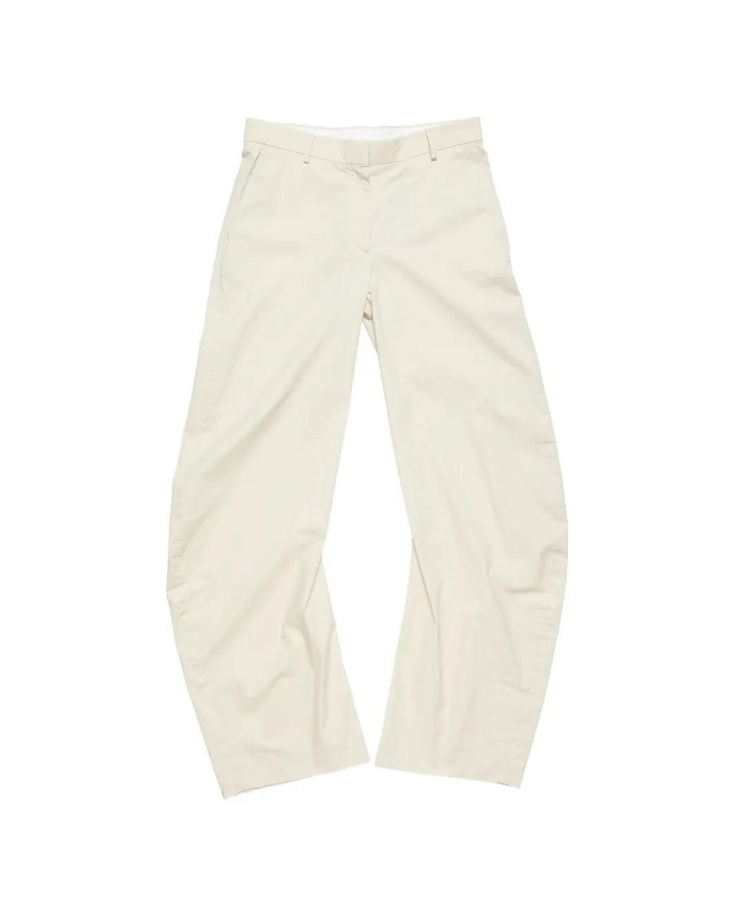 Acne White Wide-Leg Trousers
