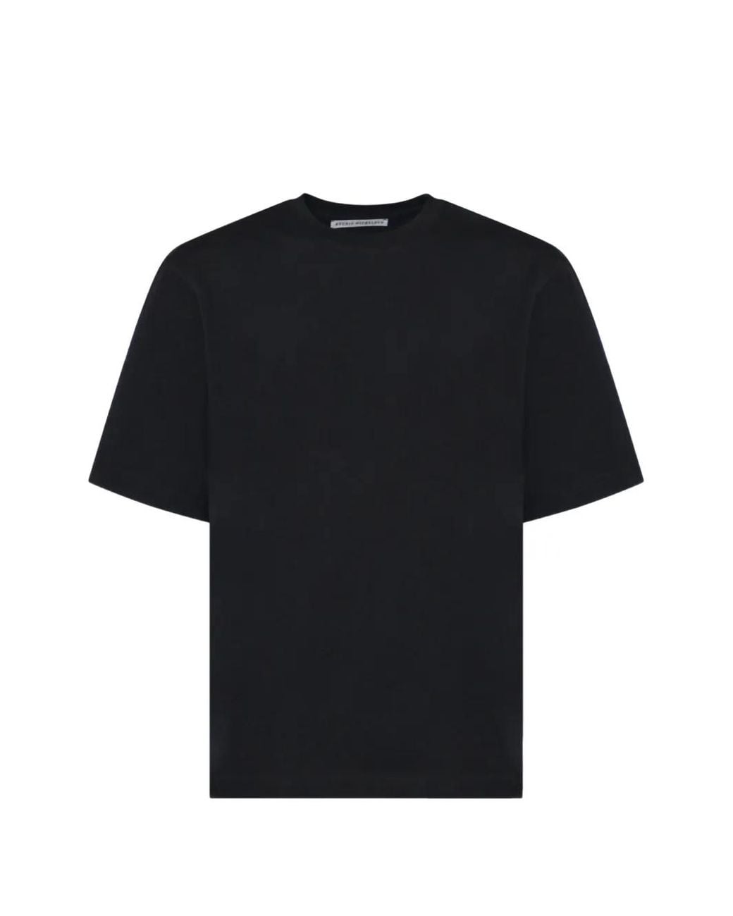 Studio Nicholson Black Logo-Print Short-Sleeve T-Shirt for men