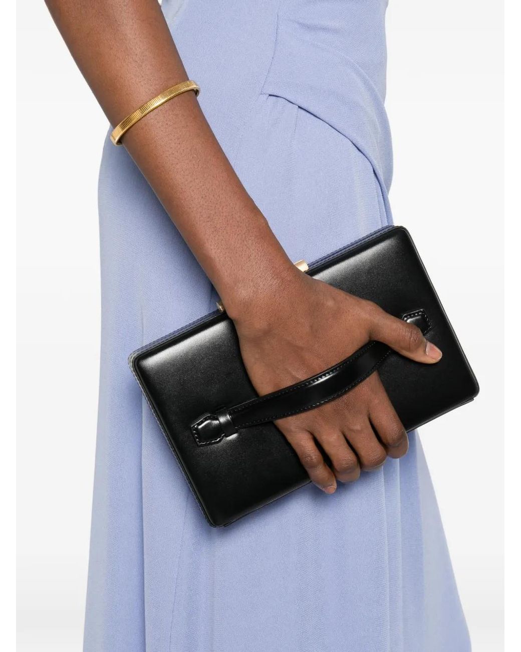 Victoria Beckham Black Quilted Leather Men\'s Clutch with Sunglasses Victoria Beckham Sunglasses Case | Shopbop main image 4