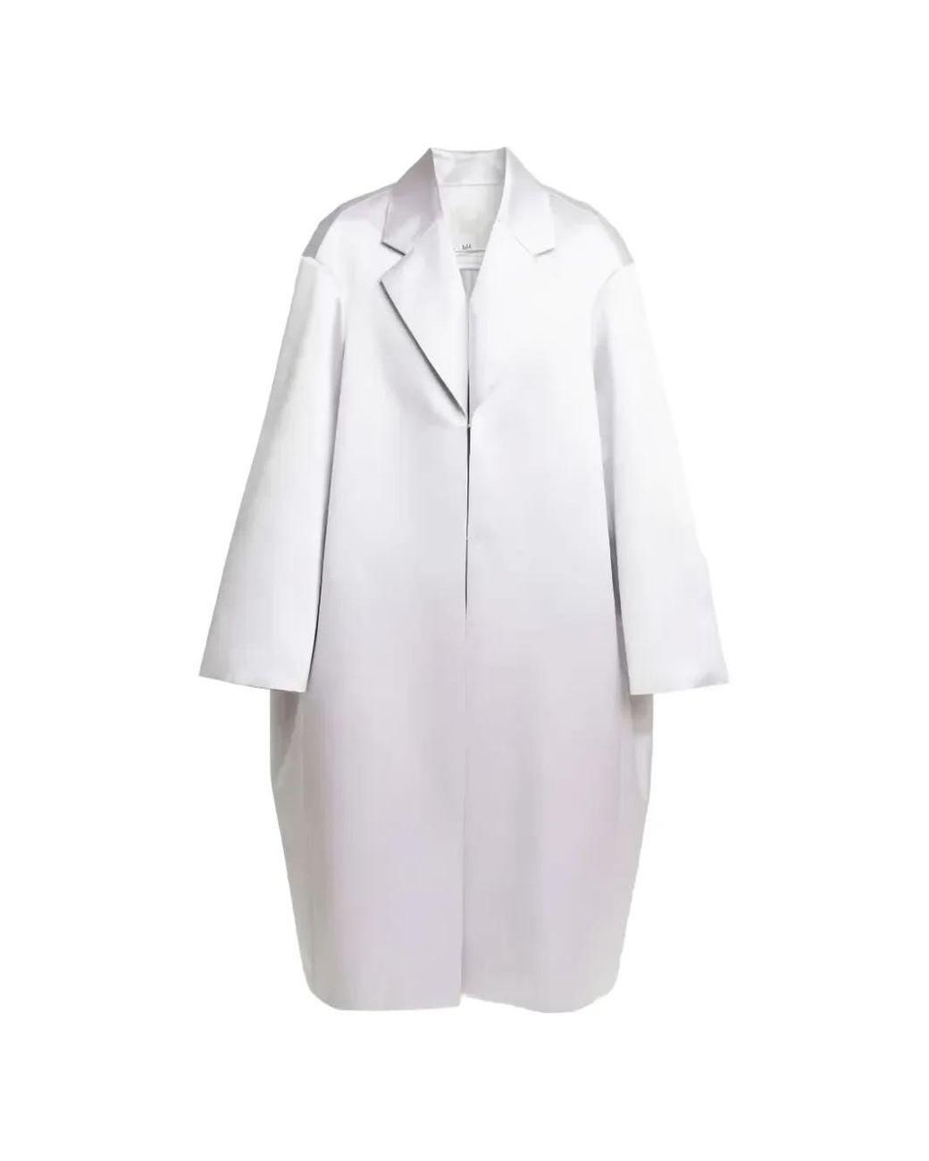 Givenchy White Lighter Oversized Cocoon Coat