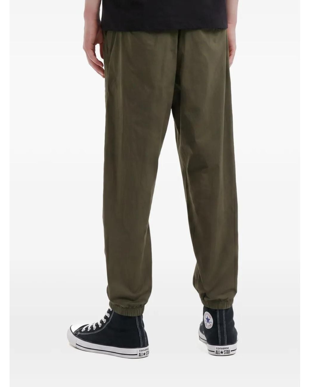 Chocoolate Green Logo-Patch Track Pants for men