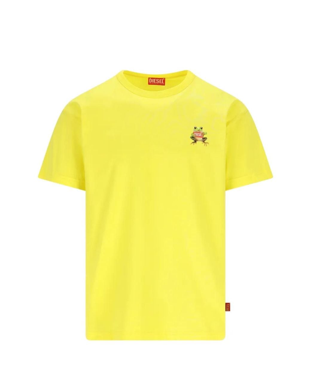 DIESEL Yellow T-Norm-Frog T-Shirt for men