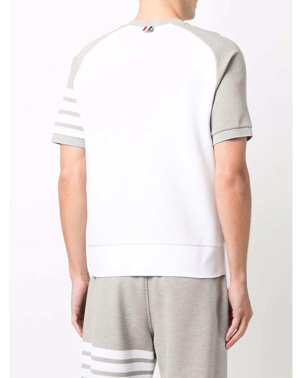 Thom Browne White 4-Bar Raglan-Sleeve T-Shirt for men