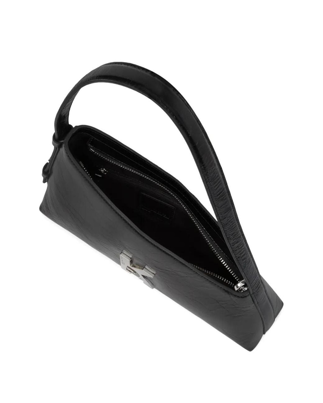 Karl Lagerfeld Black Leather Shoulder Bag