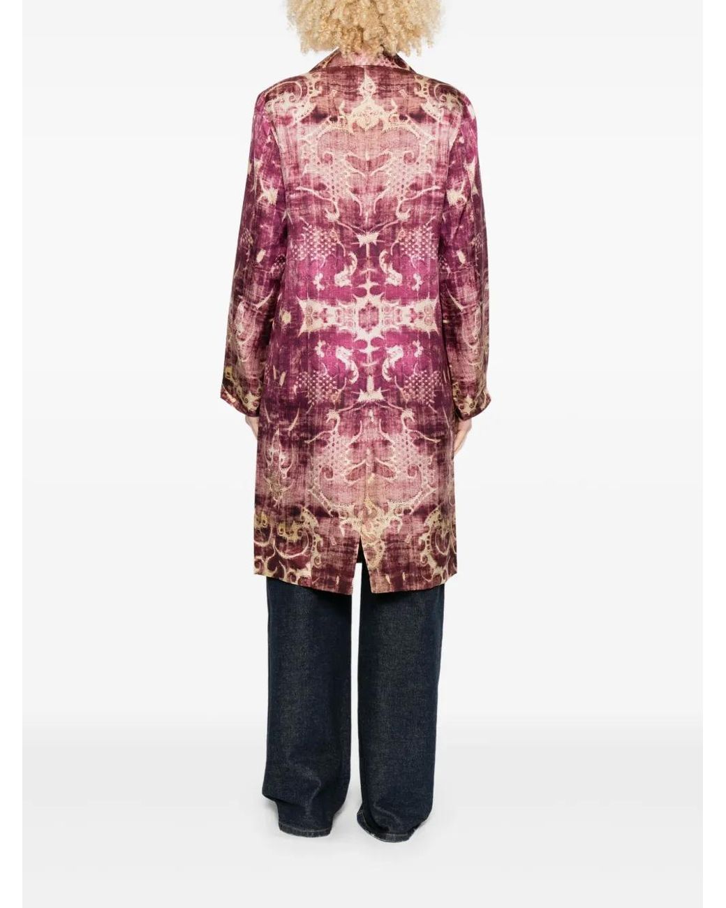 Pierre Louis Mascia Red Patterned Coat