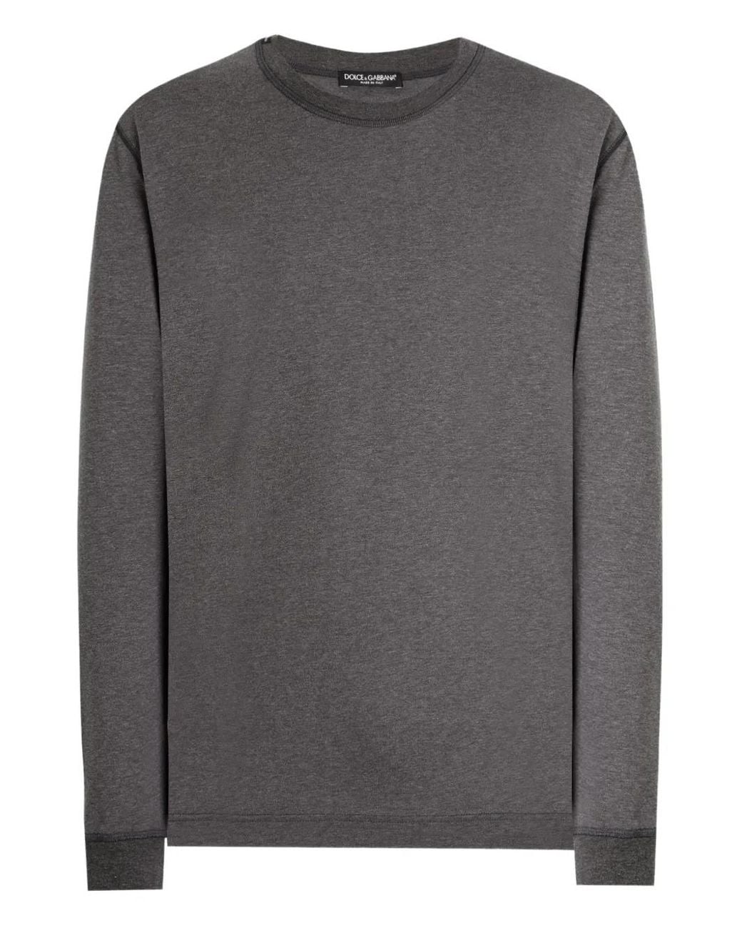 Dolce & Gabbana Gray Cotton T-Shirt for men