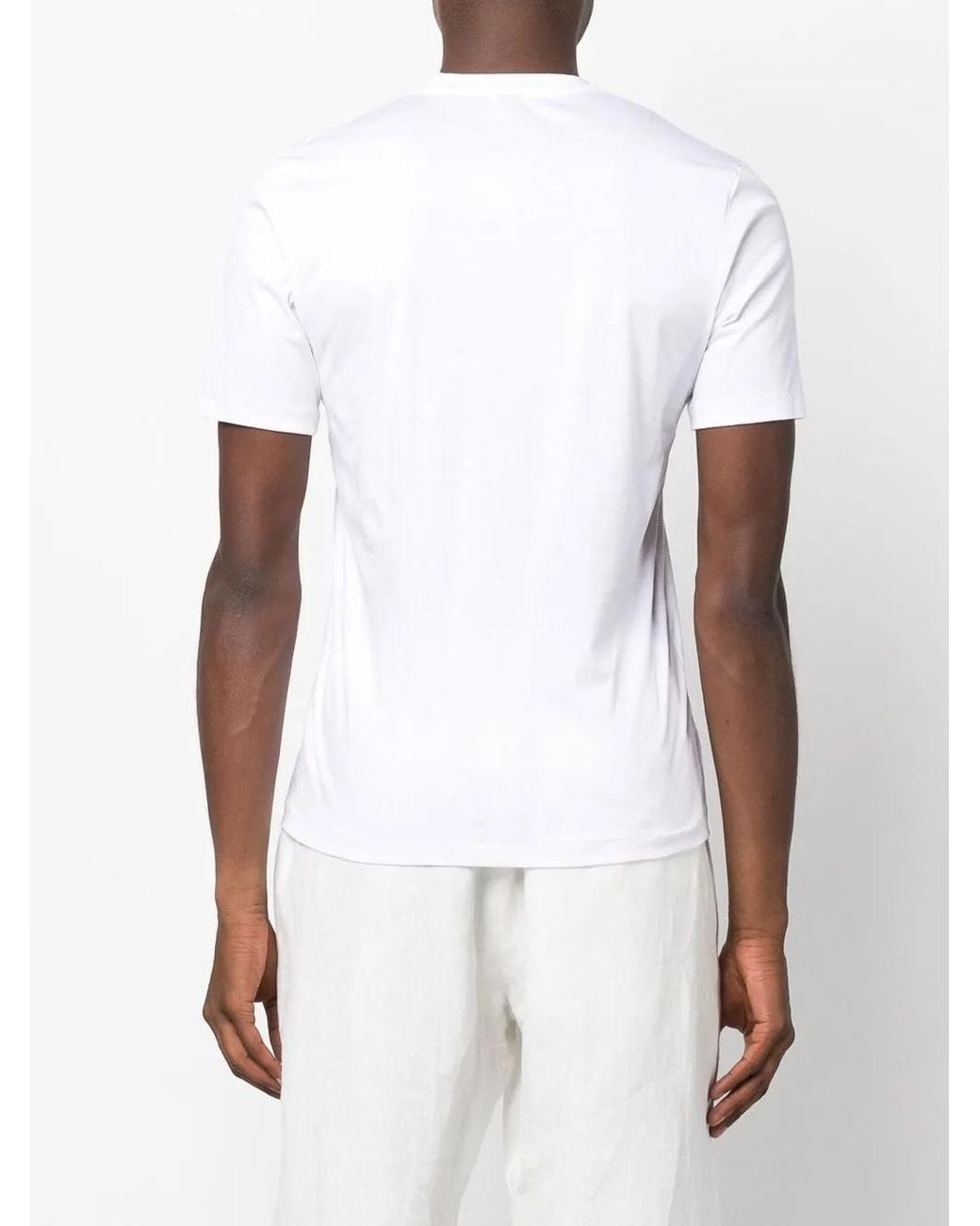 Zimmerli of Switzerland White Crew-Neck Cotton T-Shirt for men
