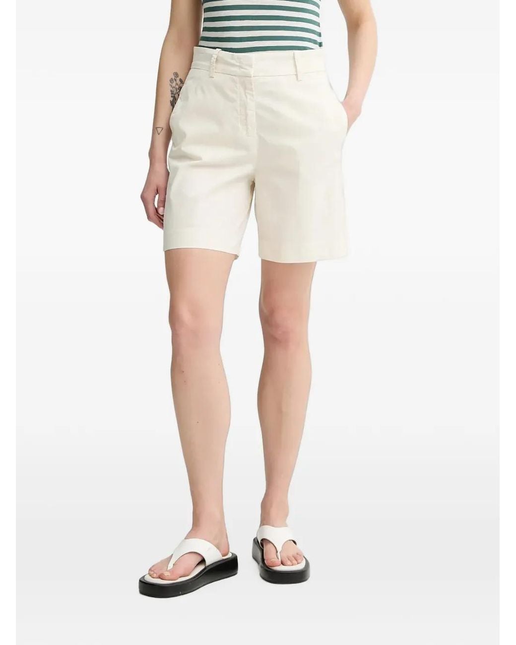 Marc O' Polo Natural High-Waisted Tailored Shorts
