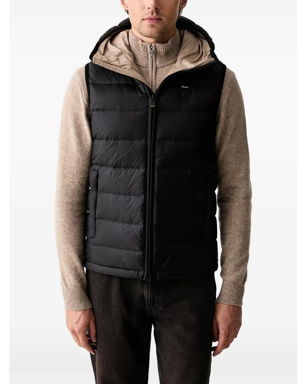 Blauer Black Gilet Matelassé Arden for men