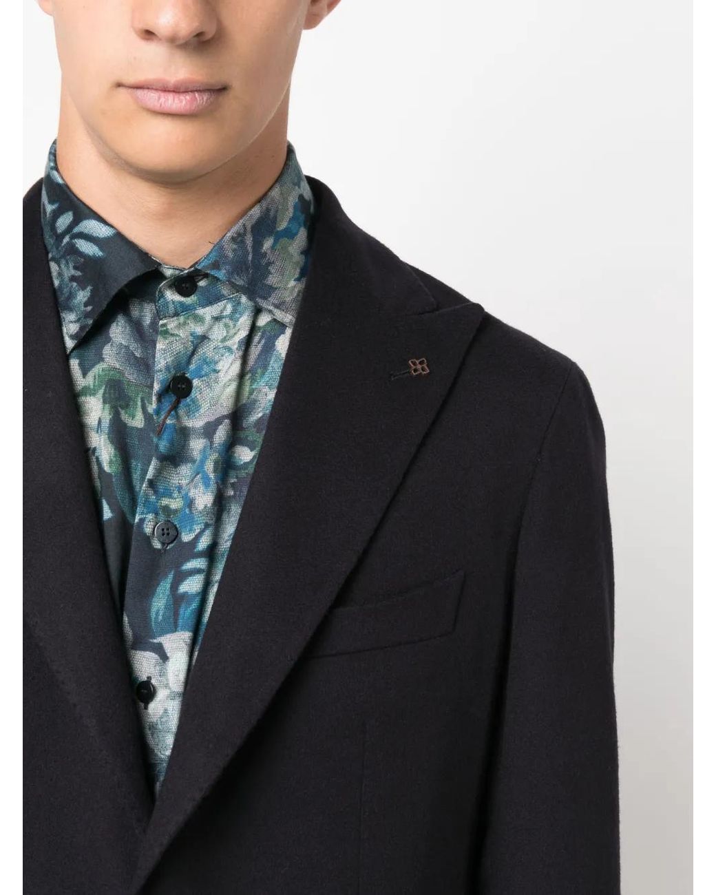 Tagliatore Blazer Van Scheerwol in het Black voor heren