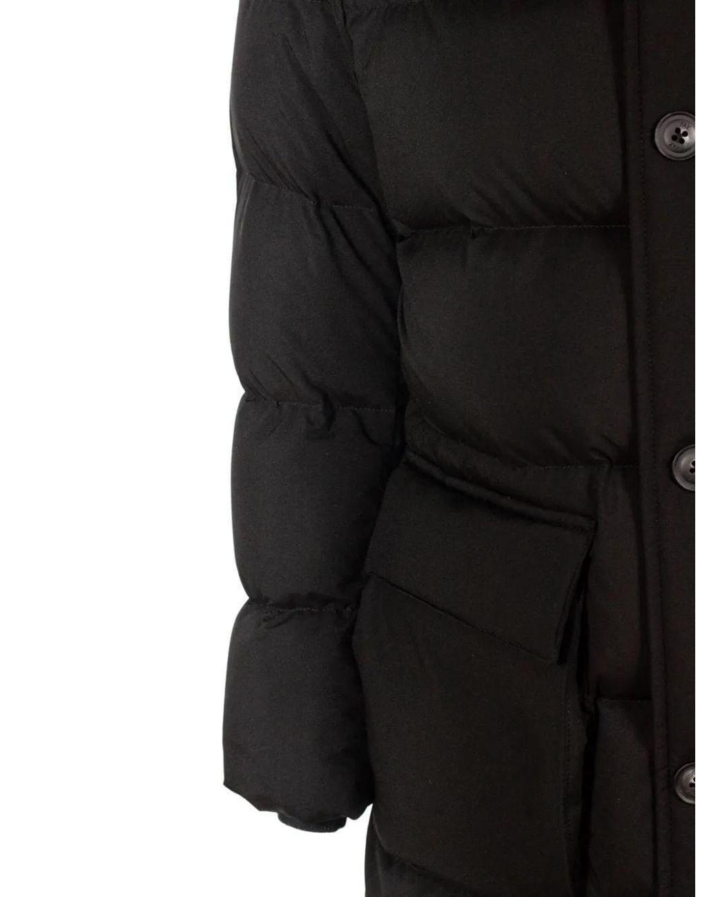 Fay Black Quilted Hook Jacket for men