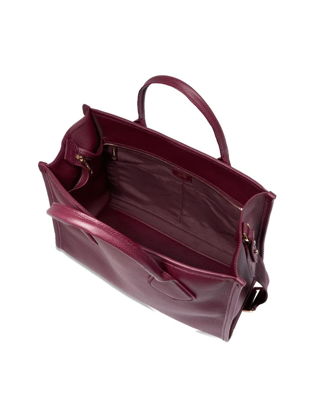 Lancel Purple Medium Embossed-Logo Tote Bag