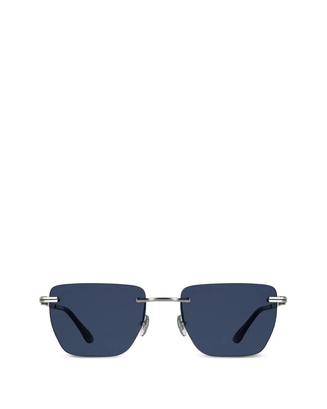 Lacoste Blue Rimless Rectangle-Frame Sunglasses for men