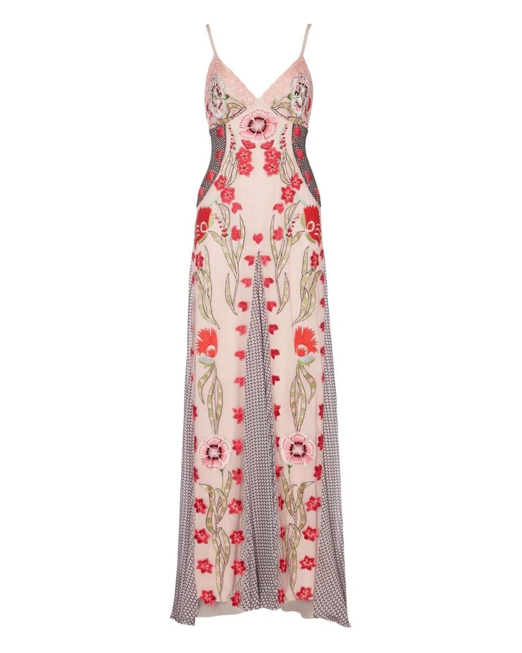 Temperley London White Remi Floral-Embroidered Maxi Dress